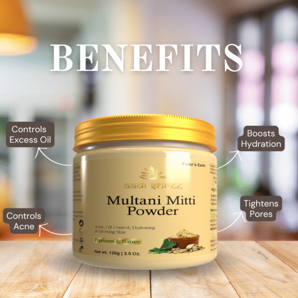 Multani Mitti Powder for Glowing Skin – 120gm