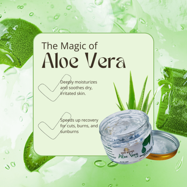 Pure Aloe Vera Skin & Hair Gel With Natural Emollients & Vitamin E (Paraben Free), Multipurpose Gel (200g)