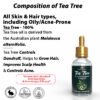 Tea Tree Essential Oil, 100% Natural & Organic, Dropper for Skin, Hair Care (30 ml)