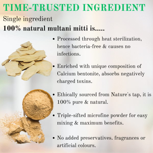 Multani Mitti Powder for Glowing Skin – 120gm