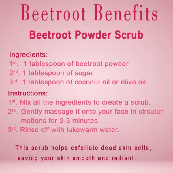 Beetroot Powder For Face, Natural Energy & Stamina - 120gm
