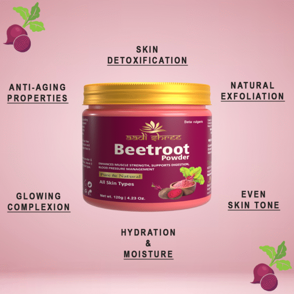 Beetroot Powder For Face, Natural Energy & Stamina - 120gm